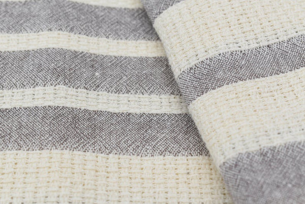 Gray Stripe Turkish Towel
